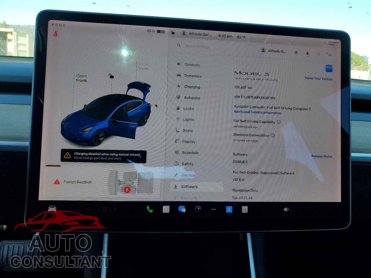 TESLA MODEL 3 2019 - 5YJ3E1EA8KF400799