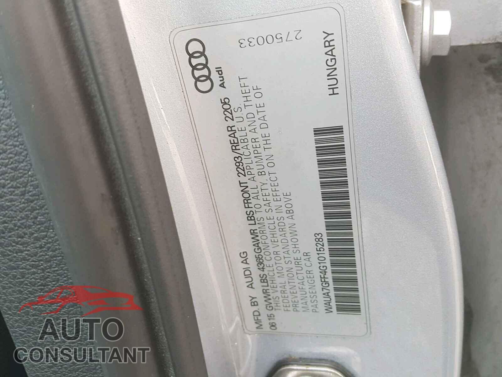 AUDI A3 2016 - WAUA7GFF4G1015283