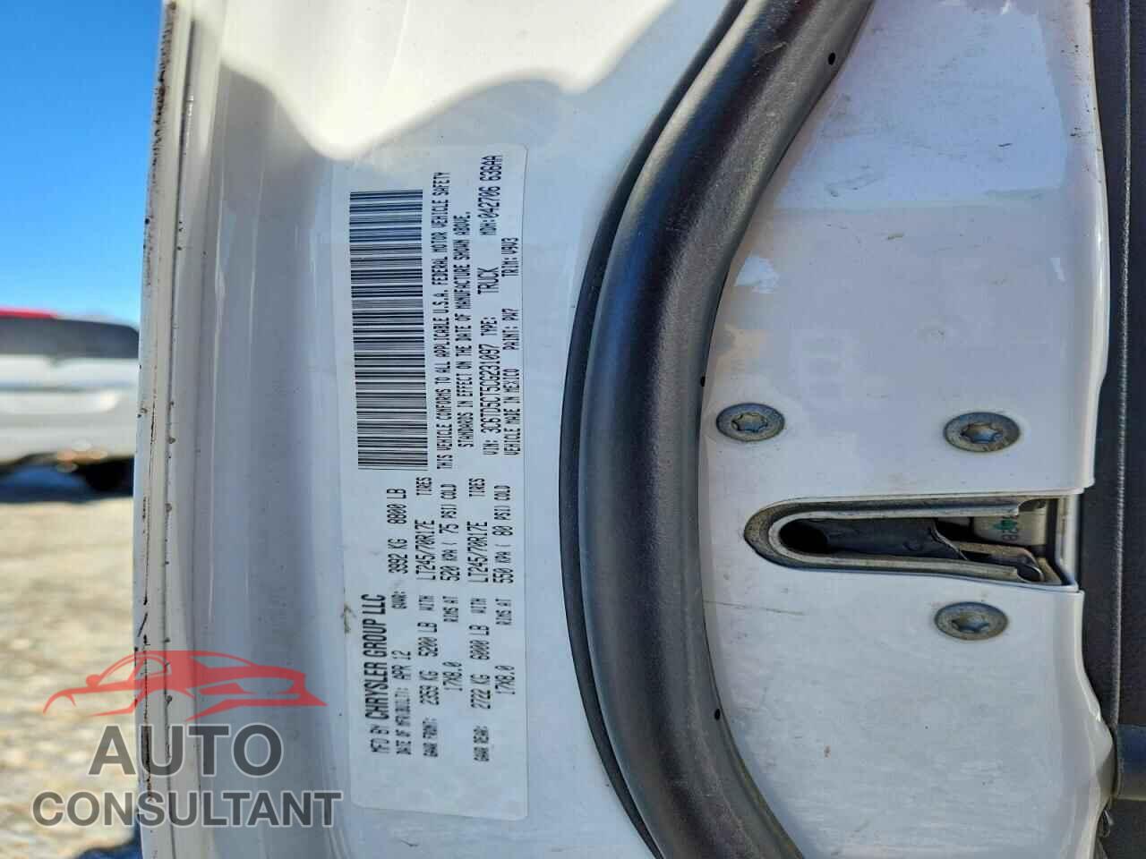 DODGE RAM 2500 2012 - 3C6TD5CT5CG231097