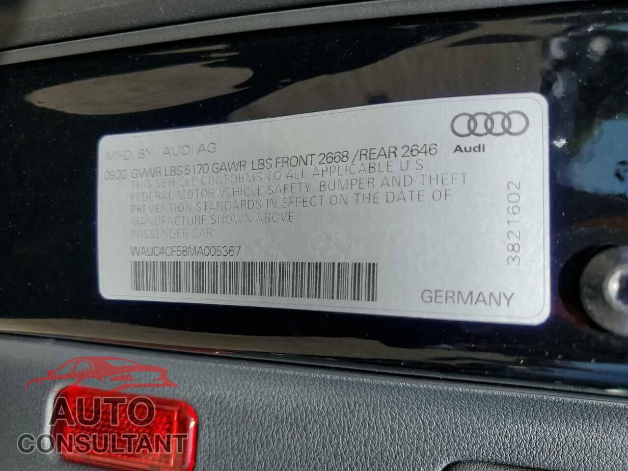 AUDI S5/RS5 2021 - WAUC4CF58MA005367