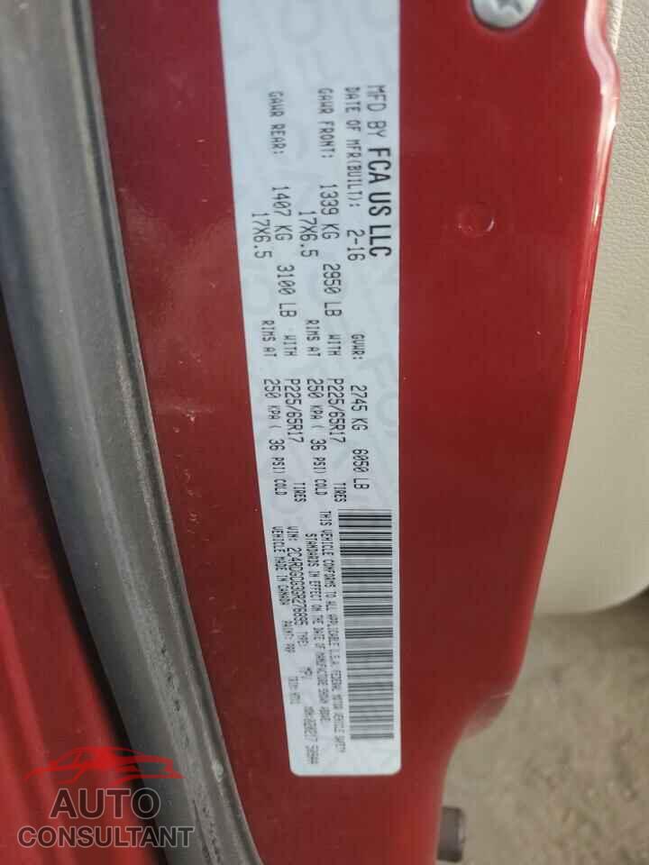 DODGE CARAVAN 2016 - 2C4RDGCG3GR276895
