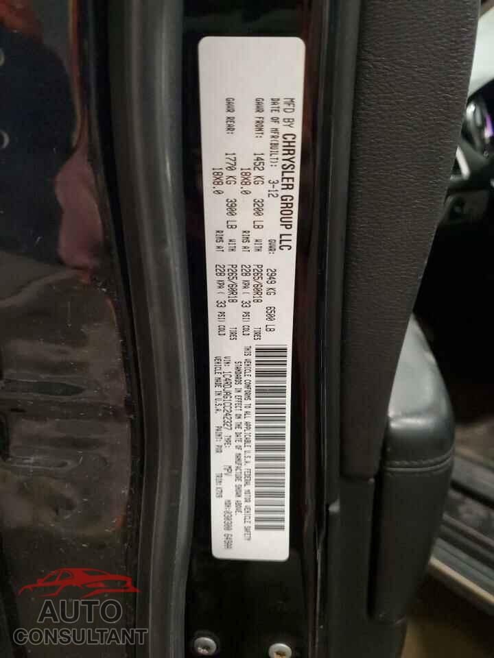 DODGE DURANGO 2012 - 1C4RDJAG1CC242327