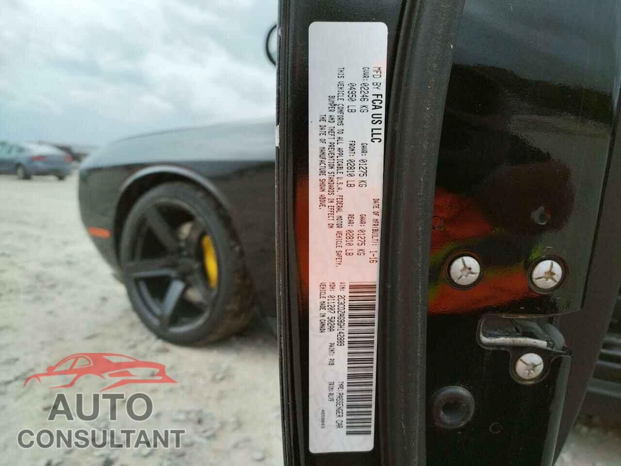 DODGE CHALLENGER 2016 - 2C3CDZAG9GH142889