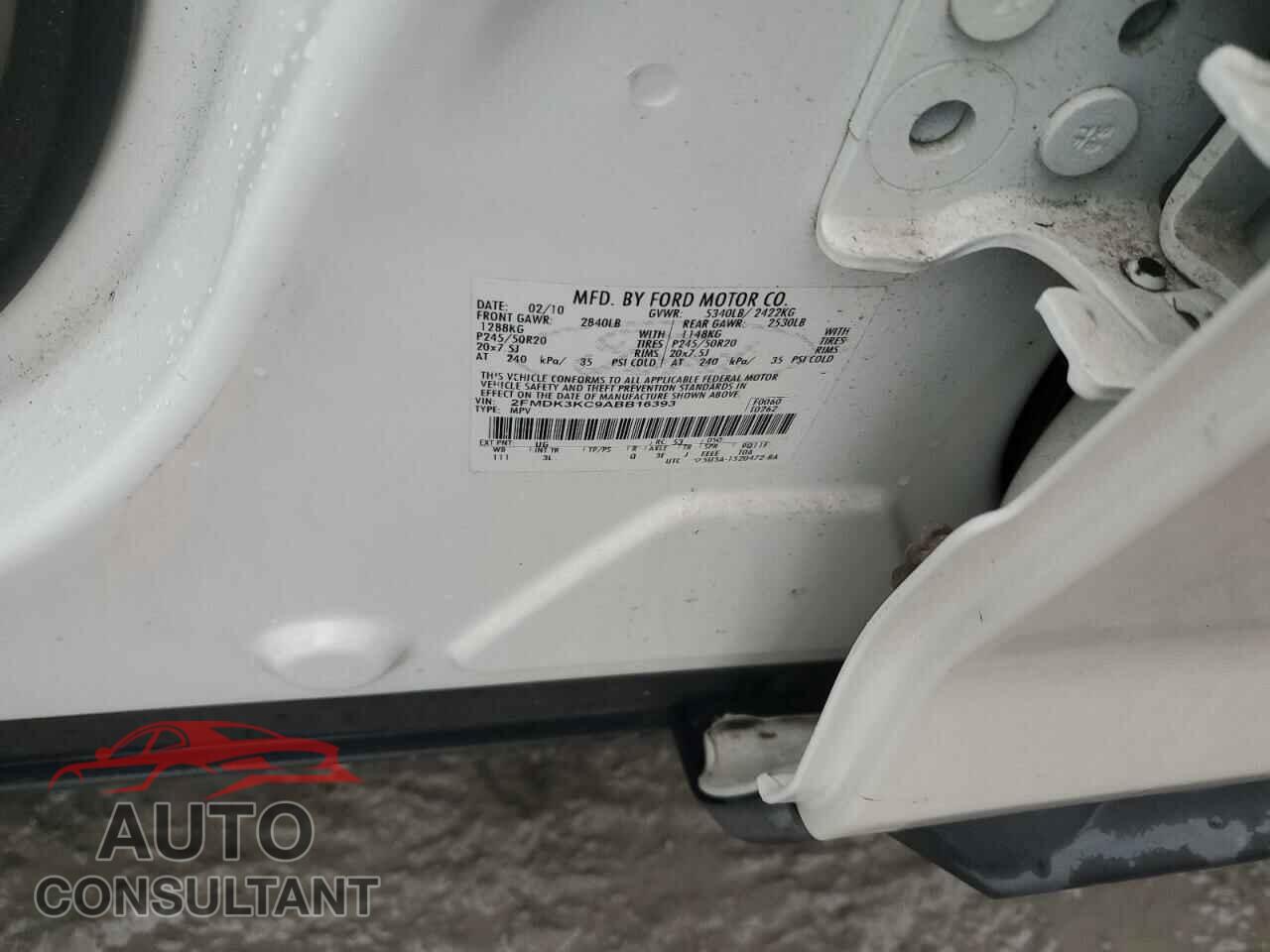 FORD EDGE 2010 - 2FMDK3KC9ABB16393