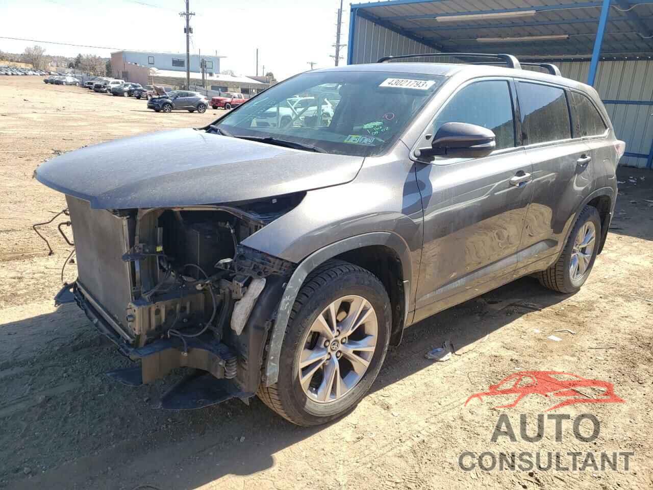 TOYOTA HIGHLANDER 2016 - 5TDBKRFH2GS354422