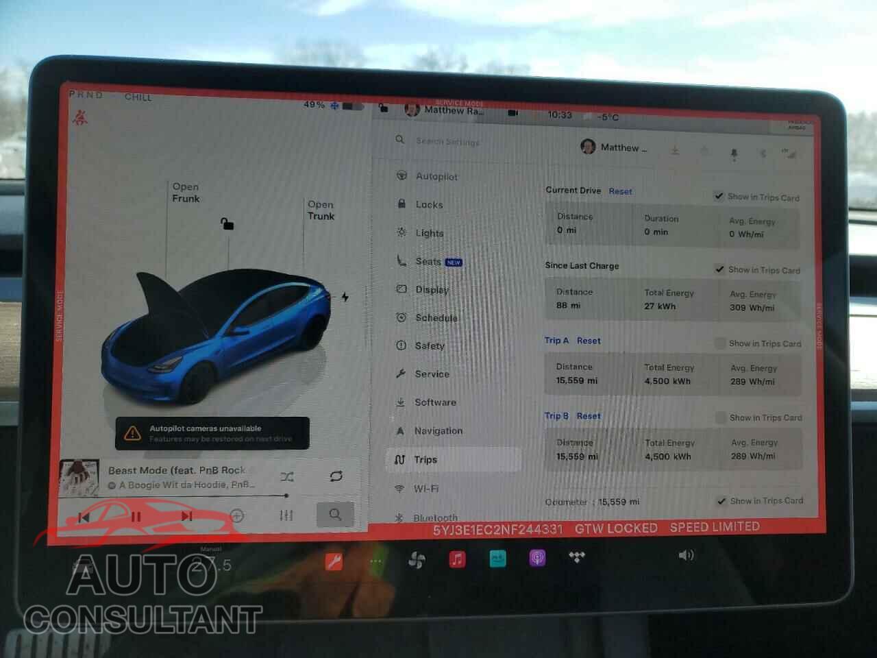 TESLA MODEL 3 2022 - 5YJ3E1EC2NF244331