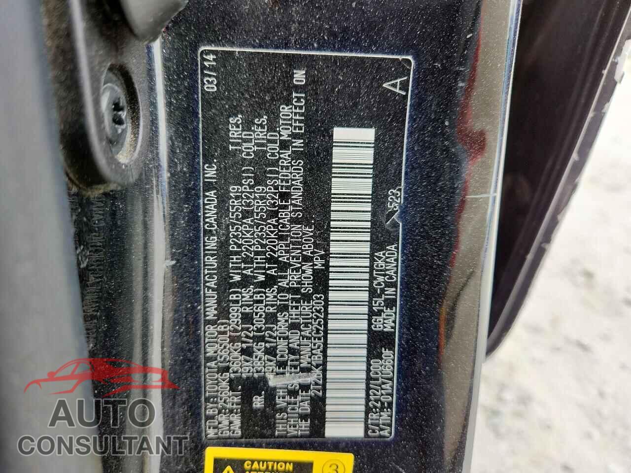 LEXUS RX350 2014 - 2T2BK1BA5EC252303