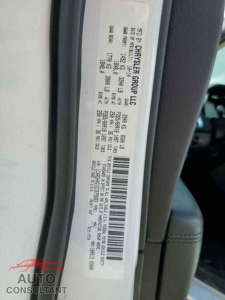DODGE DURANGO 2014 - 1C4RDHAG1EC975683