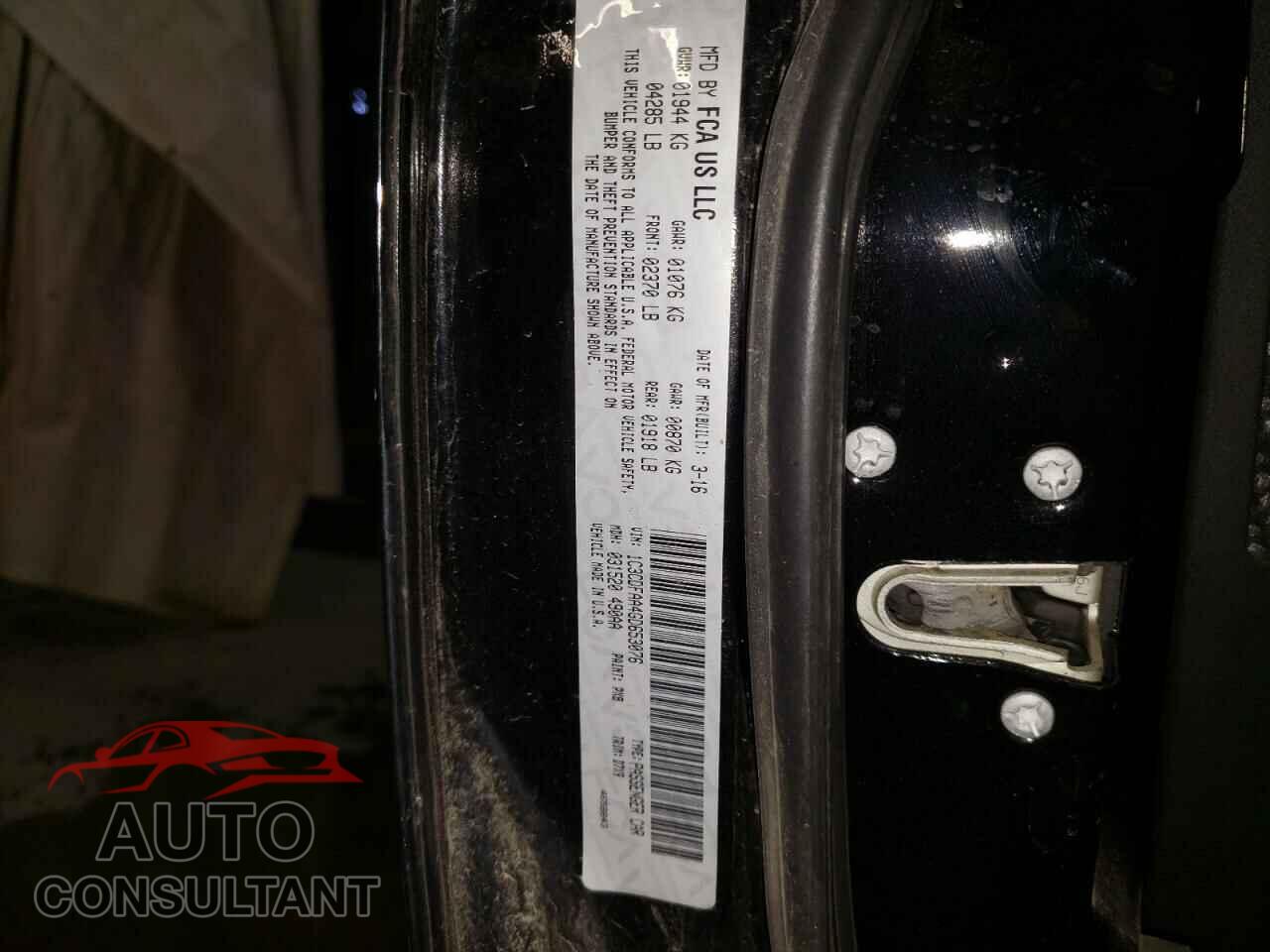 DODGE DART 2016 - 1C3CDFAA4GD653076
