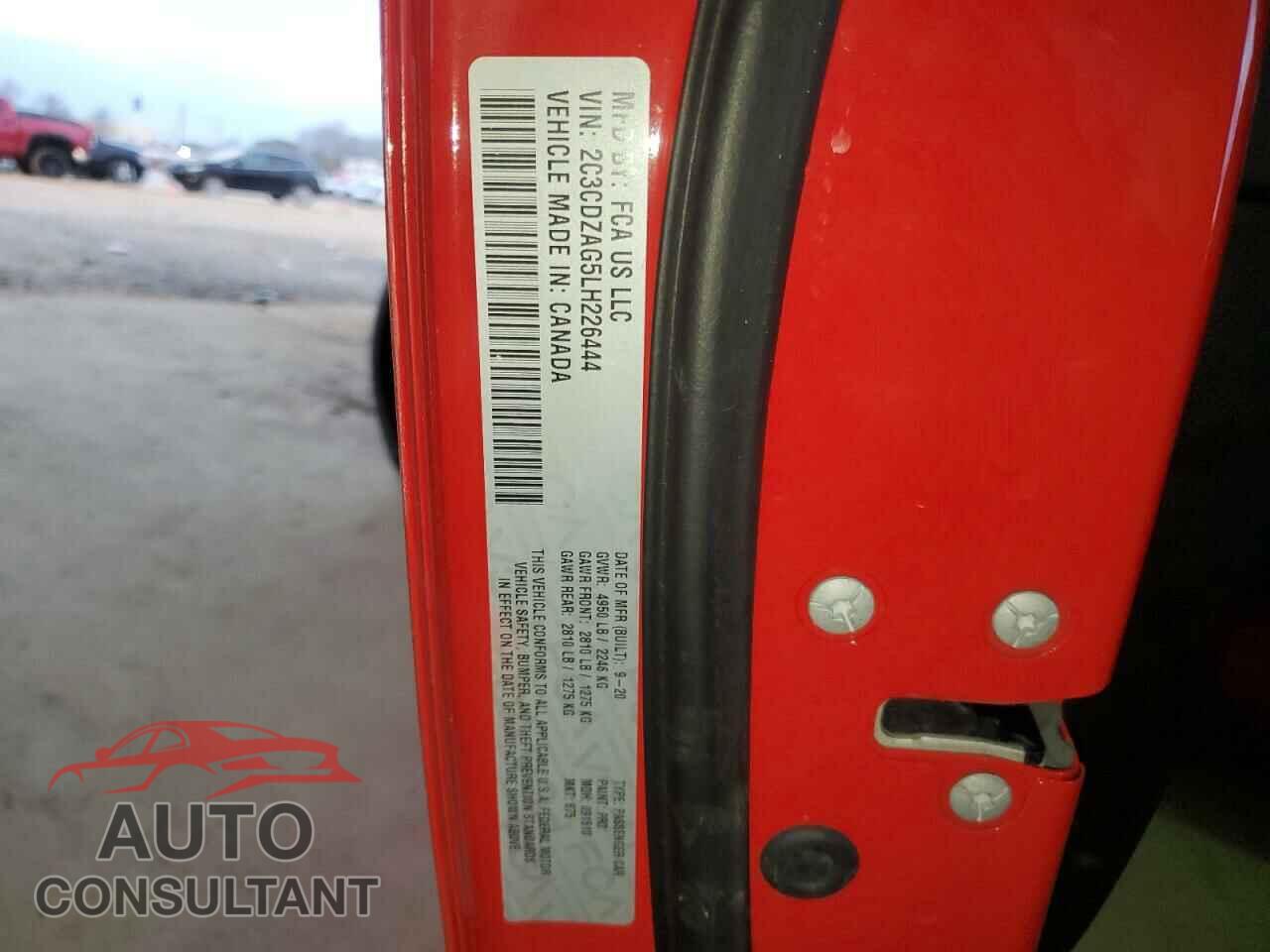 DODGE CHALLENGER 2020 - 2C3CDZAG5LH226444