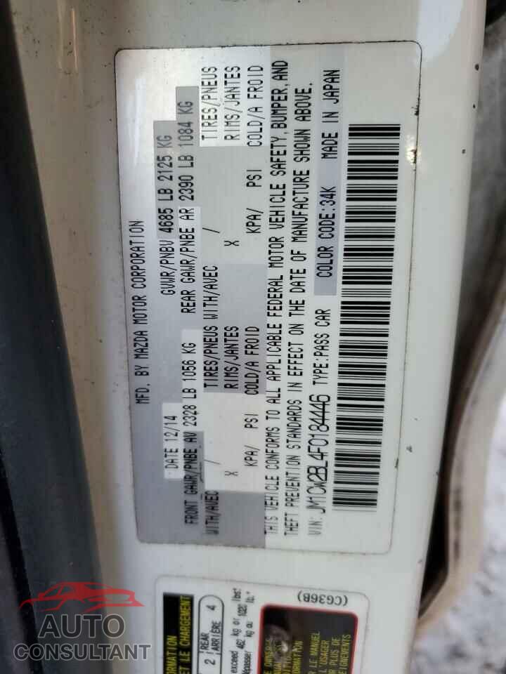 MAZDA 5 2015 - JM1CW2BL4F0184446