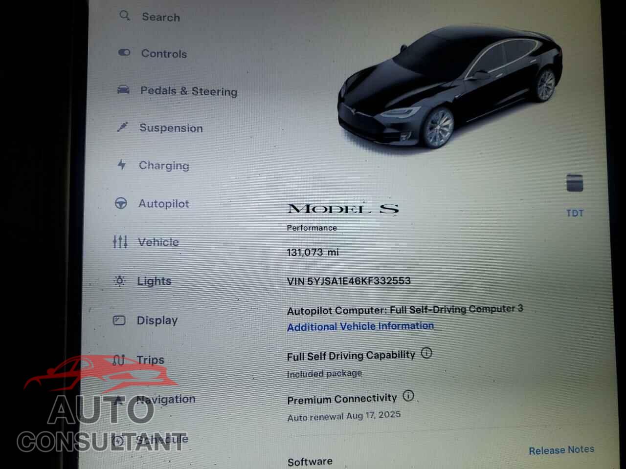 TESLA MODEL S 2019 - 5YJSA1E46KF332553