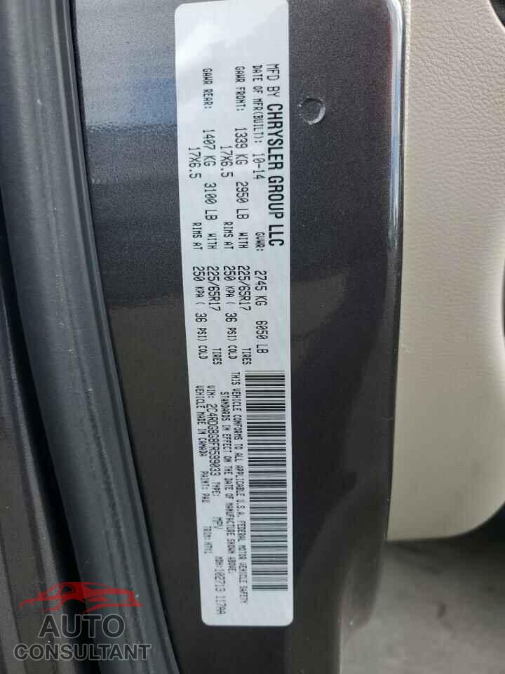 DODGE CARAVAN 2015 - 2C4RDGBG8FR599033