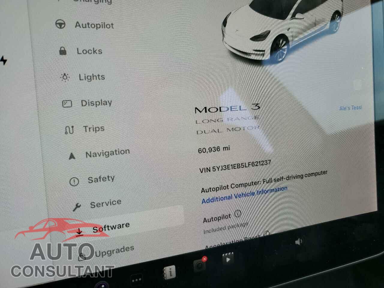 TESLA MODEL 3 2020 - 5YJ3E1EB5LF621237