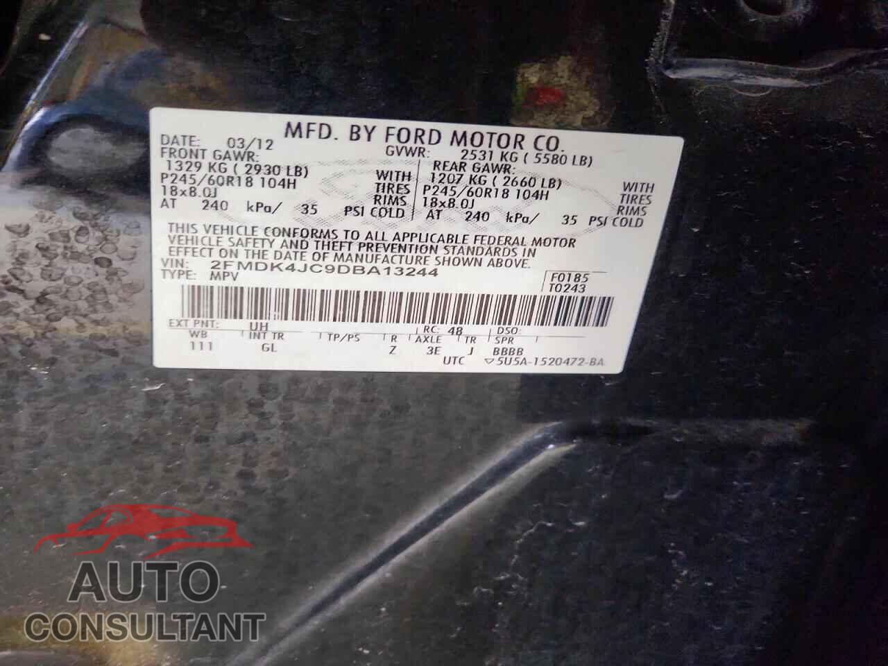 FORD EDGE 2013 - 2FMDK4JC9DBA13244