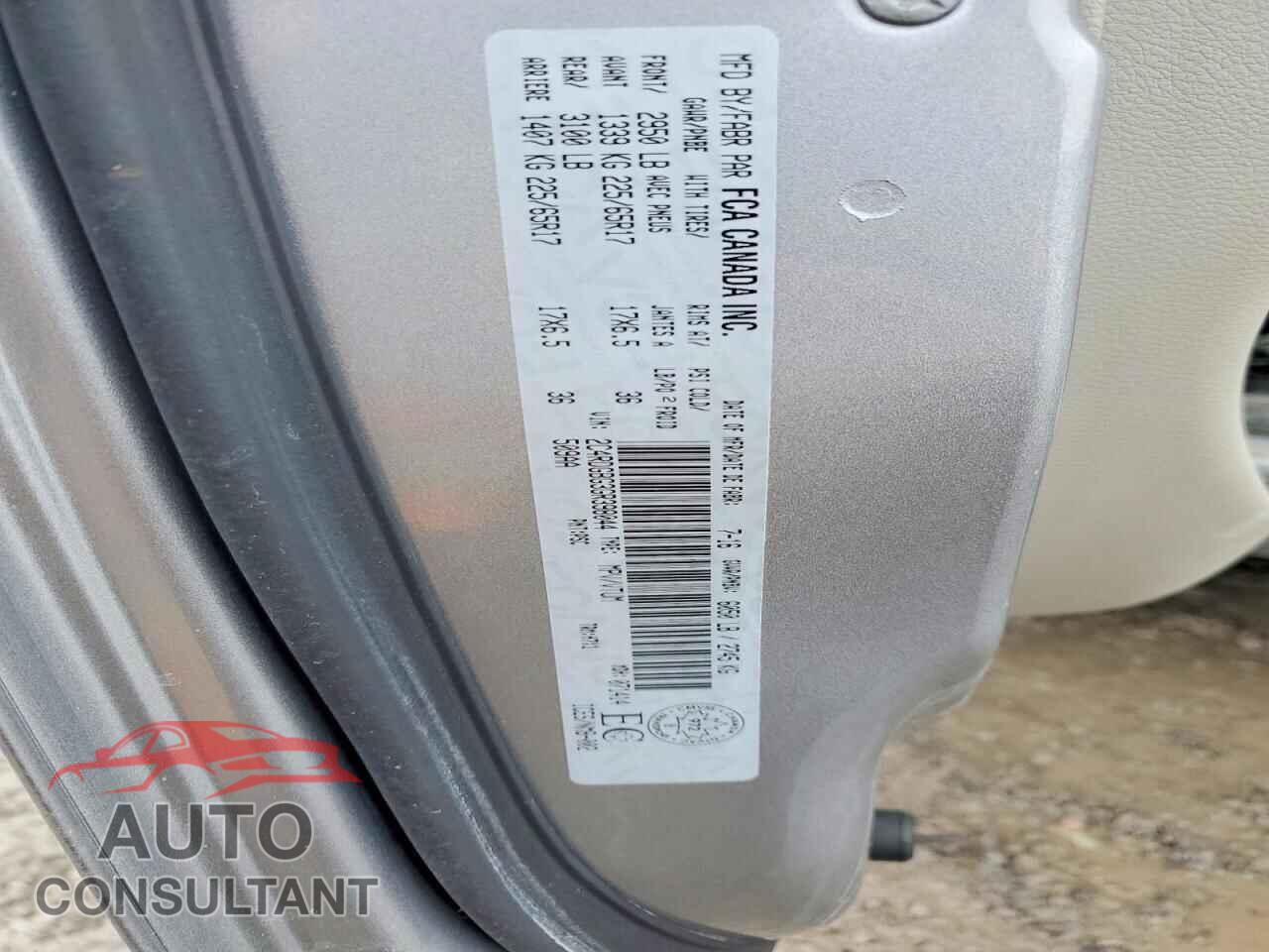 DODGE CARAVAN 2016 - 2C4RDGBG3GR398044