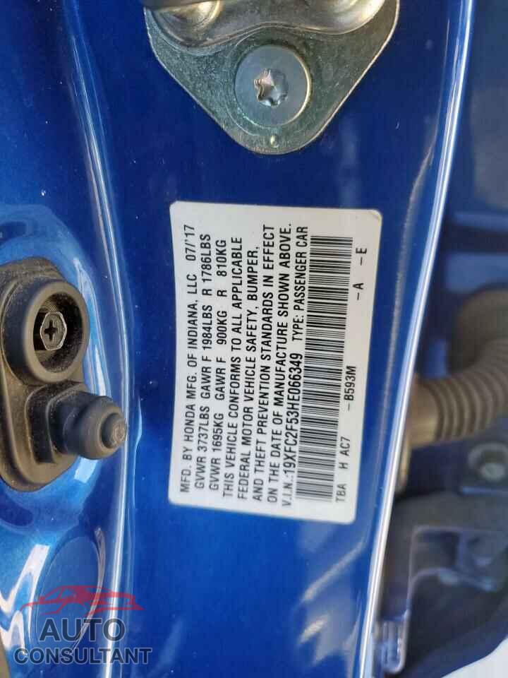 HONDA CIVIC 2017 - 19XFC2F53HE066349