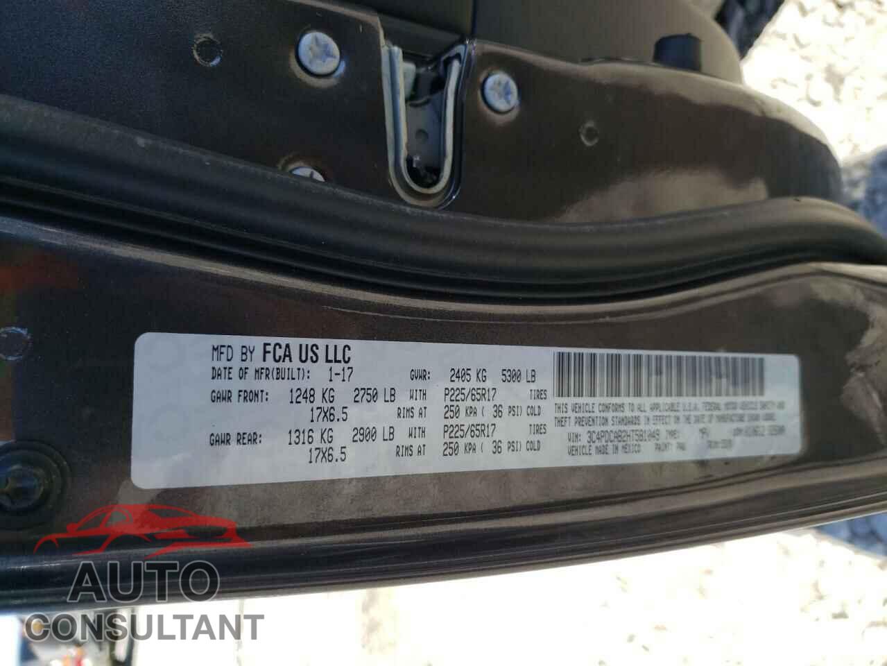DODGE JOURNEY 2017 - 3C4PDCAB2HT581049
