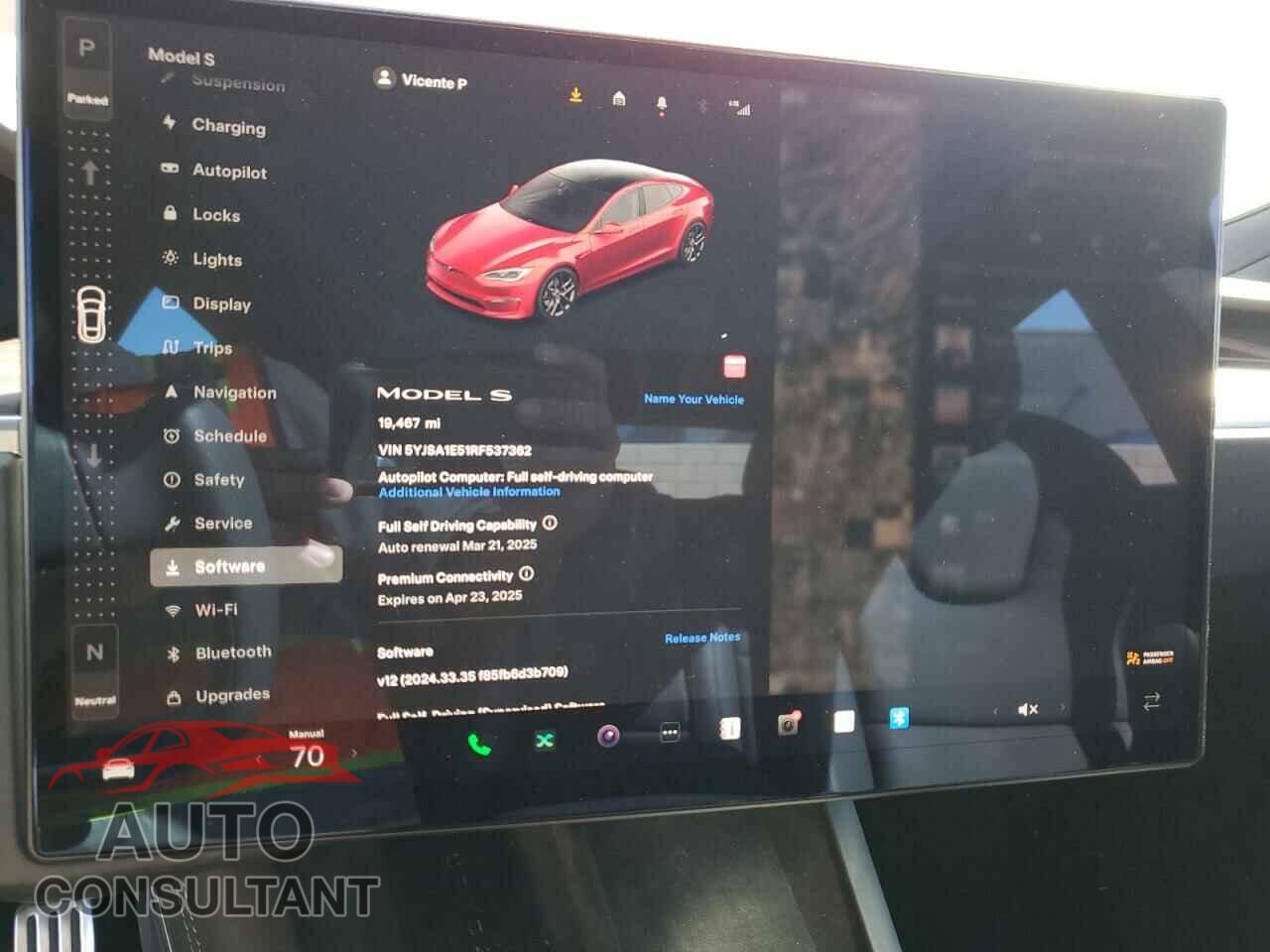 TESLA MODEL S 2024 - 5YJSA1E51RF537362