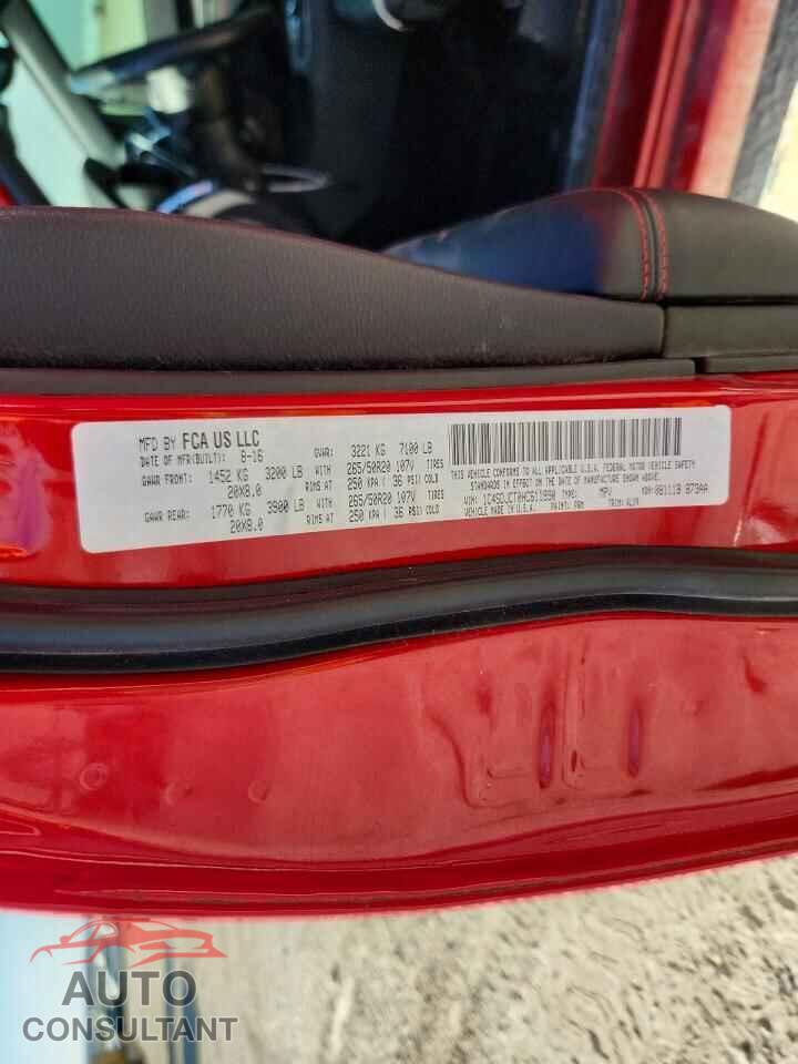 DODGE DURANGO 2017 - 1C4SDJCT0HC611990