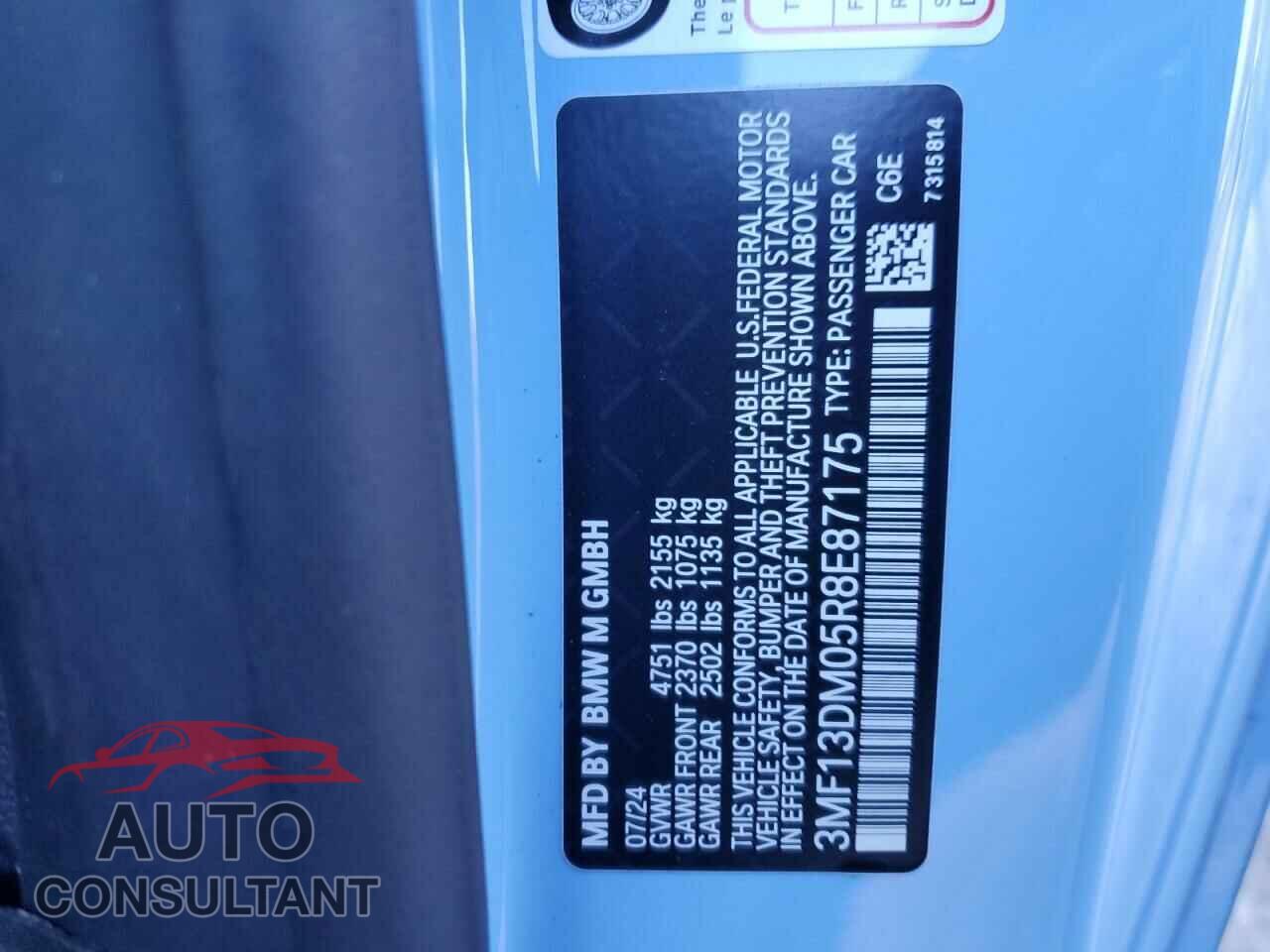 BMW M2 2024 - 3MF13DM05R8E87175