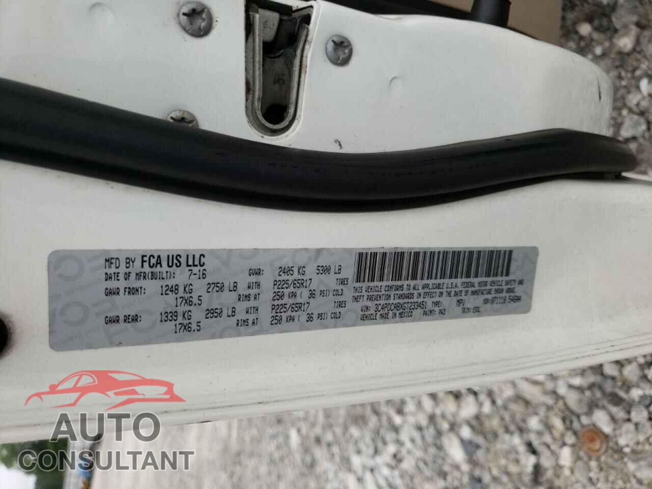 DODGE JOURNEY 2016 - 3C4PDCABXGT233451