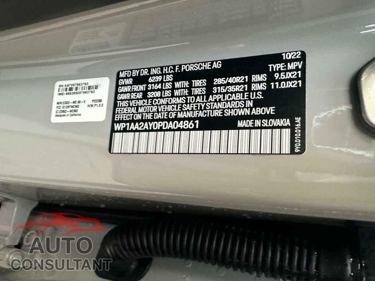 PORSCHE CAYENNE BA 2023 - WP1AA2AY0PDA04861