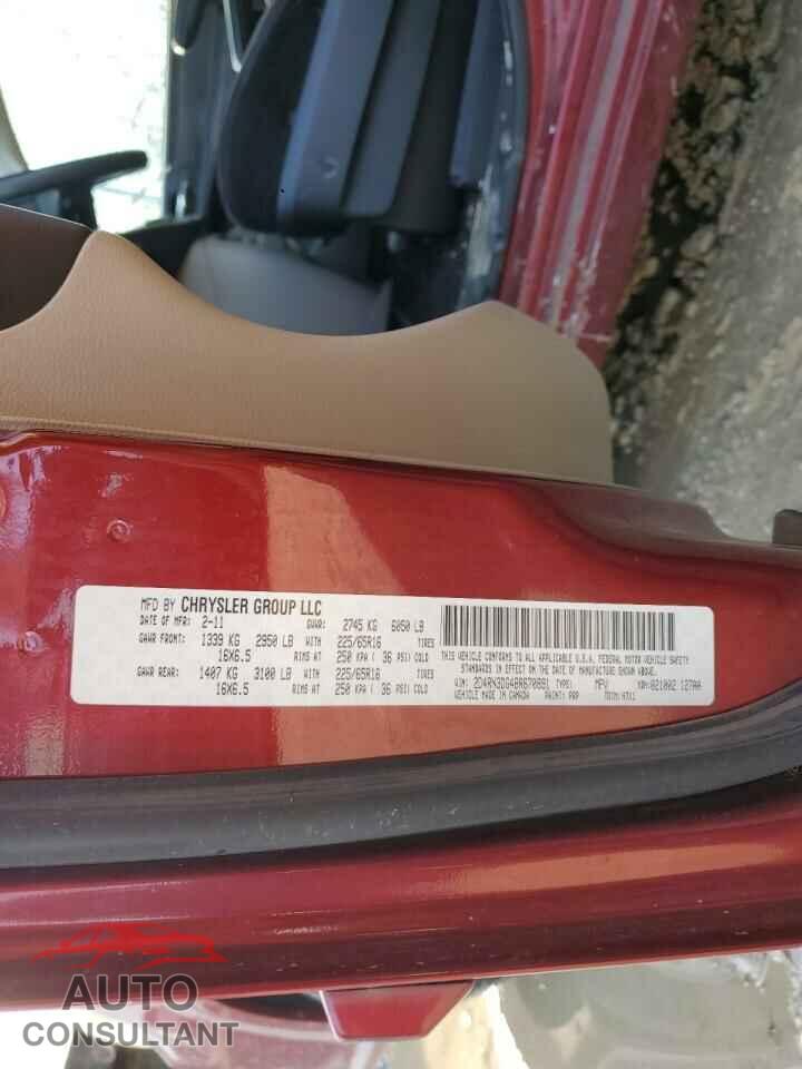 DODGE CARAVAN 2011 - 2D4RN3DG4BR670891