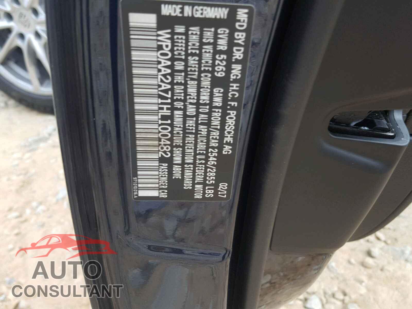 PORSCHE PANAMERA 2017 - WP0AA2A71HL100482