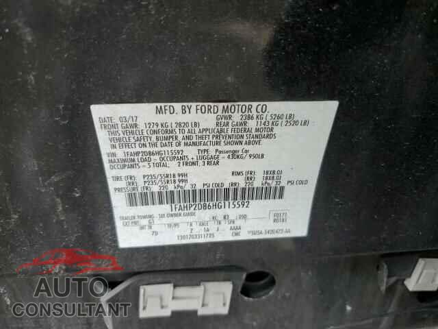 FORD TAURUS 2017 - 1FAHP2D86HG115592