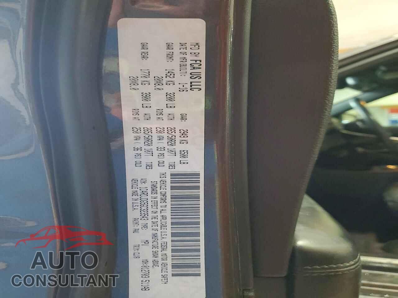 DODGE DURANGO 2016 - 1C4RDJDG5GC323543
