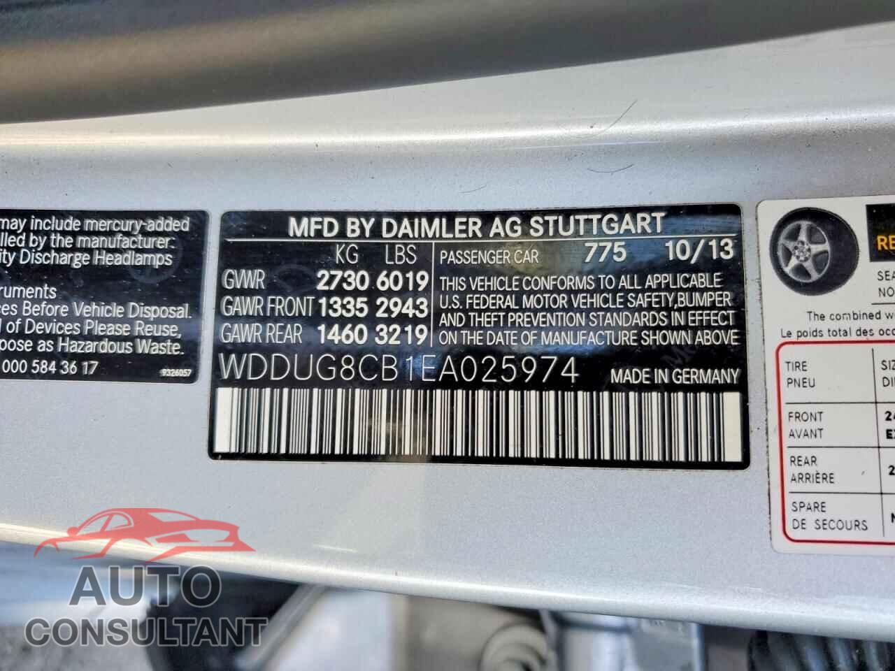 MERCEDES-BENZ S-CLASS 2014 - WDDUG8CB1EA025974