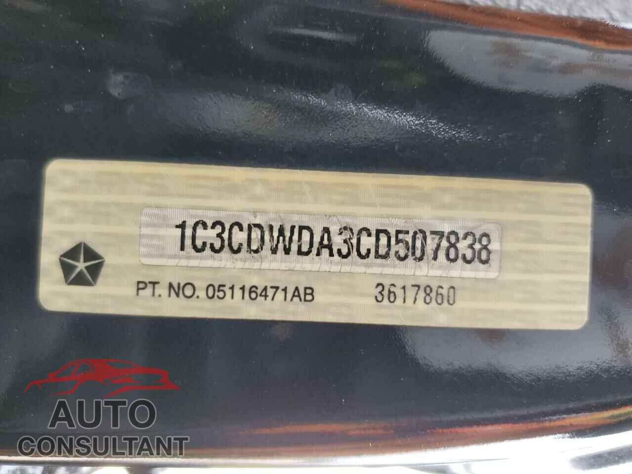 DODGE CALIBER 2012 - 1C3CDWDA3CD507838