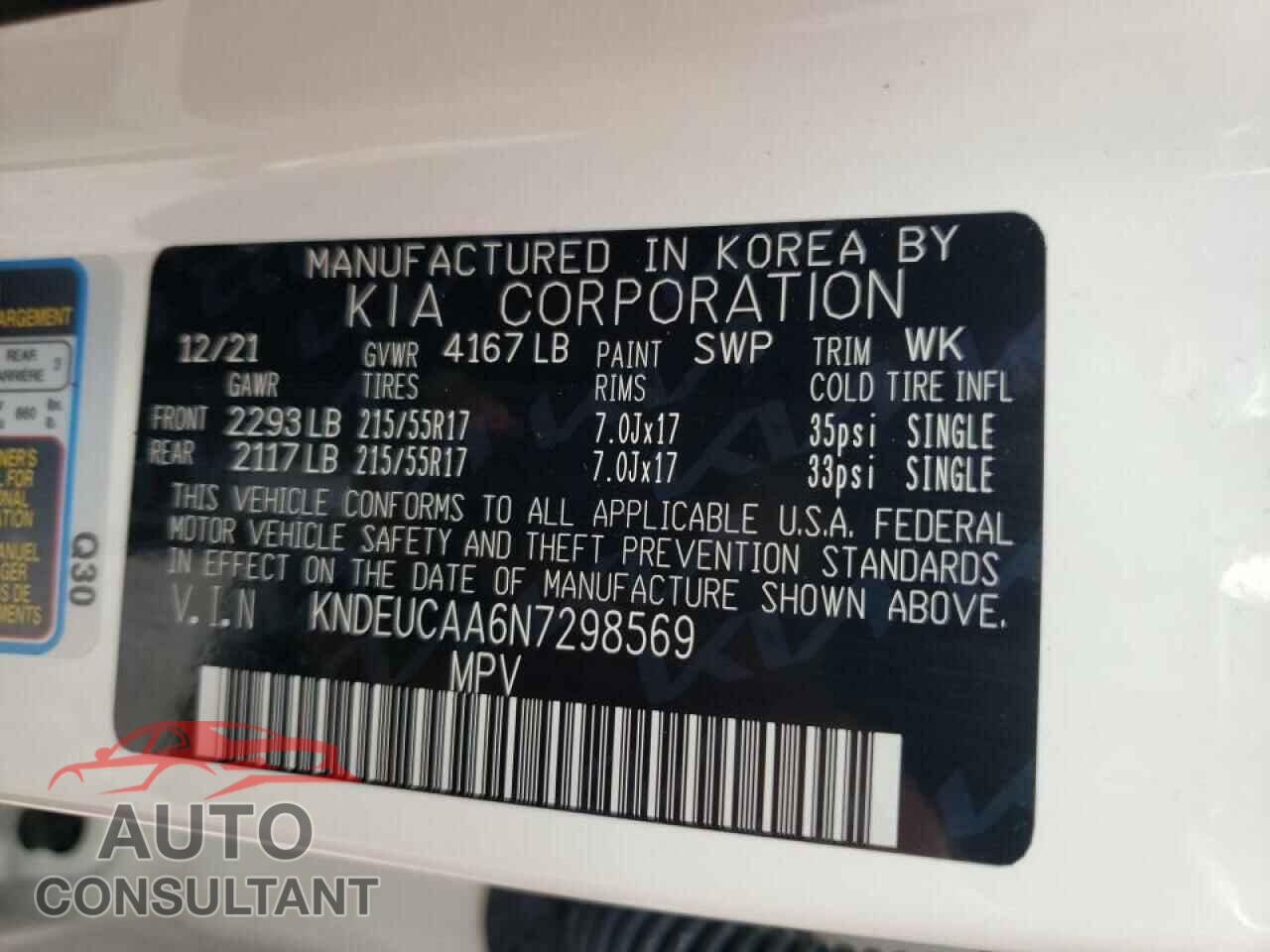 KIA SELTOS 2022 - KNDEUCAA6N7298569