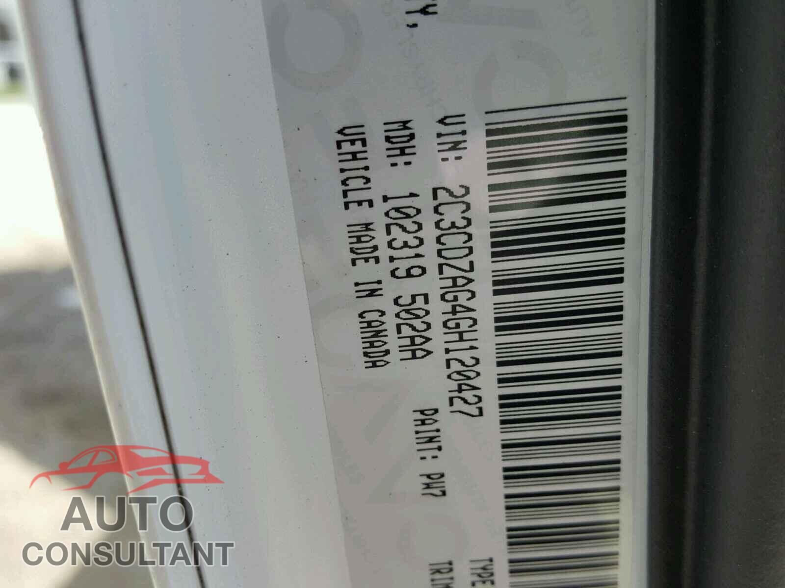 DODGE CHALLENGER 2016 - 2C3CDZAG4GH120427