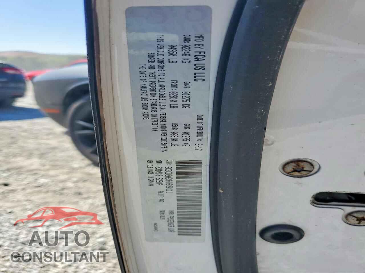DODGE CHALLENGER 2017 - 2C3CDZAG9HH600111