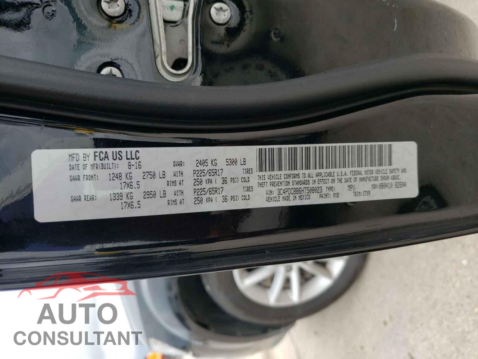 DODGE JOURNEY 2017 - 3C4PDCBB6HT508023