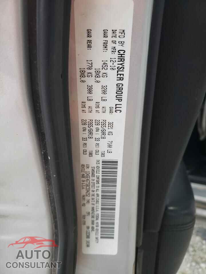 DODGE DURANGO 2011 - 1D4SE4GT5BC594252