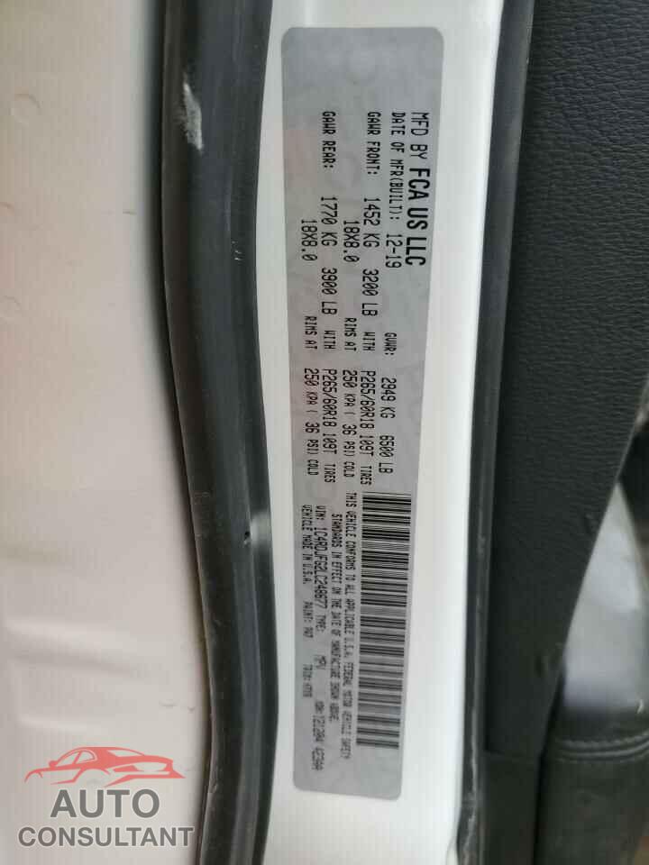 DODGE DURANGO 2020 - 1C4RDJFG2LC248677