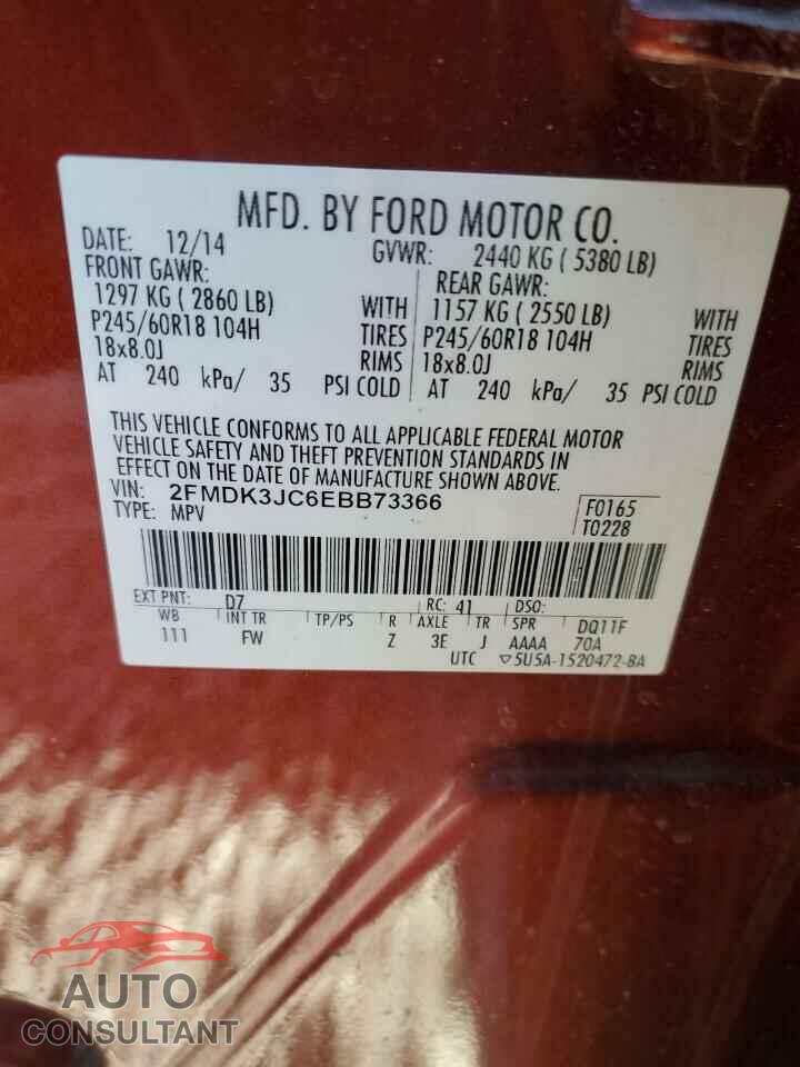 FORD EDGE 2014 - 2FMDK3JC6EBB73366
