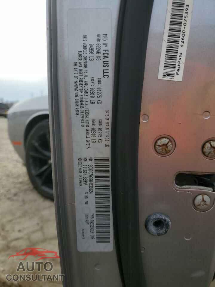 DODGE CHALLENGER 2017 - 2C3CDZAG8HH539124