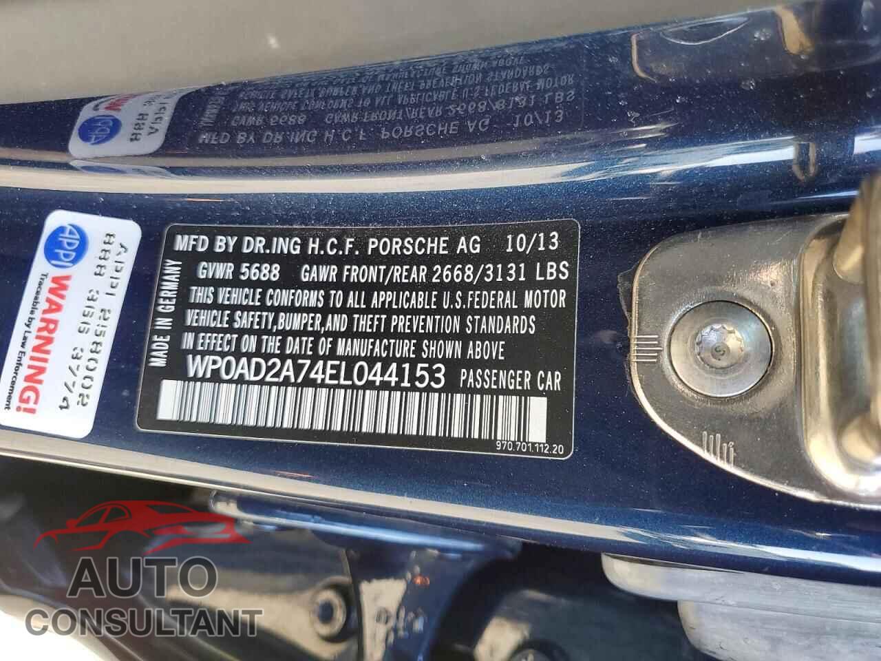 PORSCHE PANAMERA 2014 - WP0AD2A74EL044153