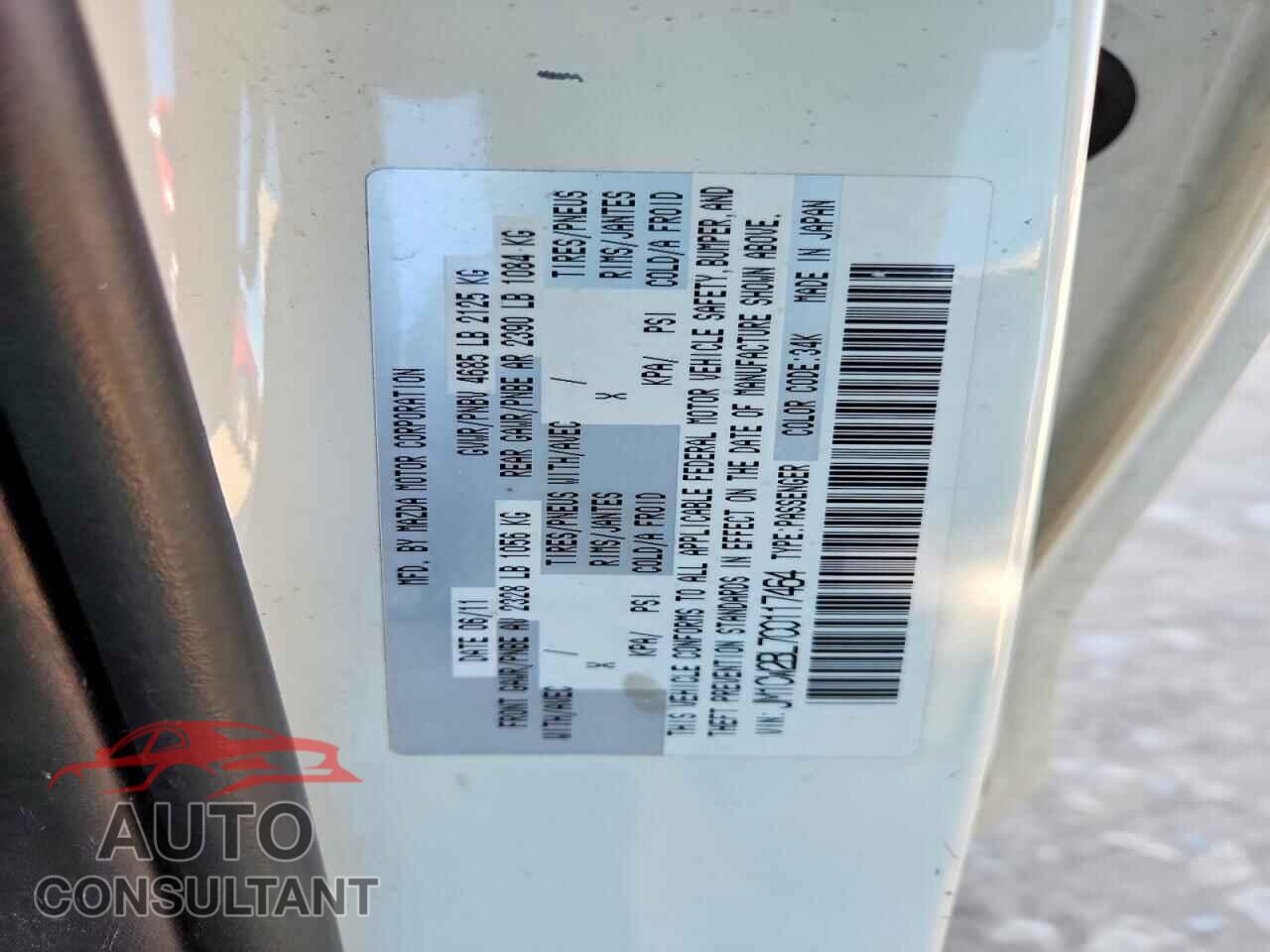 MAZDA 5 2012 - JM1CW2BL7C0117464