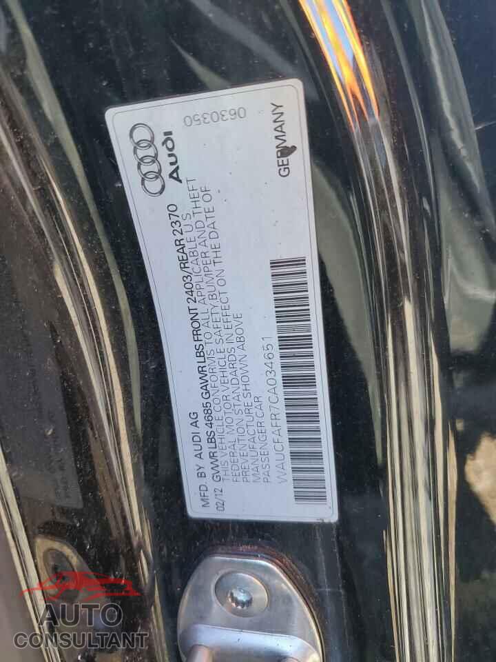 AUDI A5 2012 - WAUCFAFR7CA034651