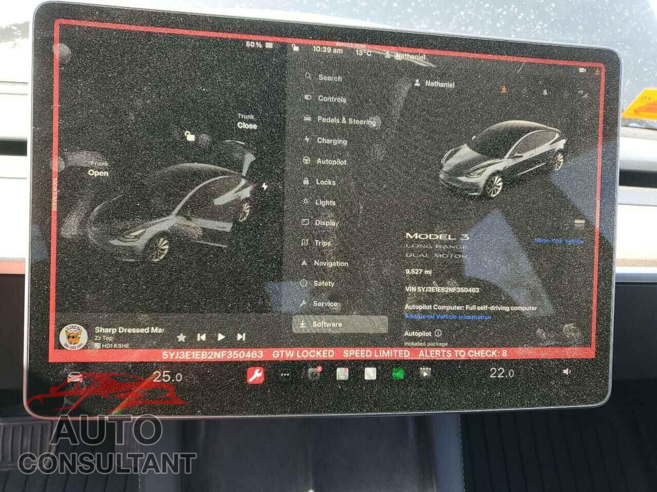 TESLA MODEL 3 2022 - 5YJ3E1EB2NF350463