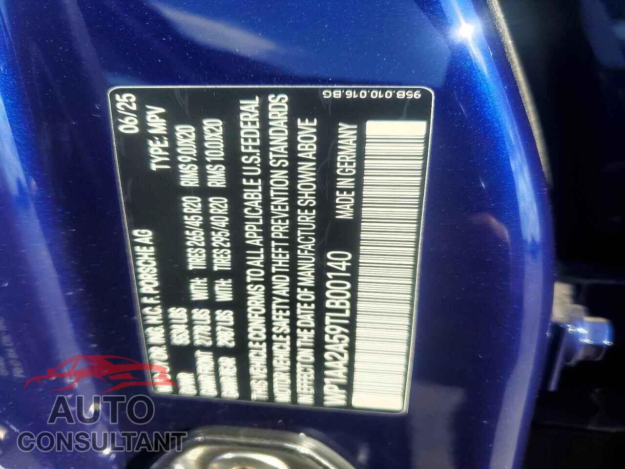 PORSCHE MACAN 2026 - WP1AA2A59TLB00140