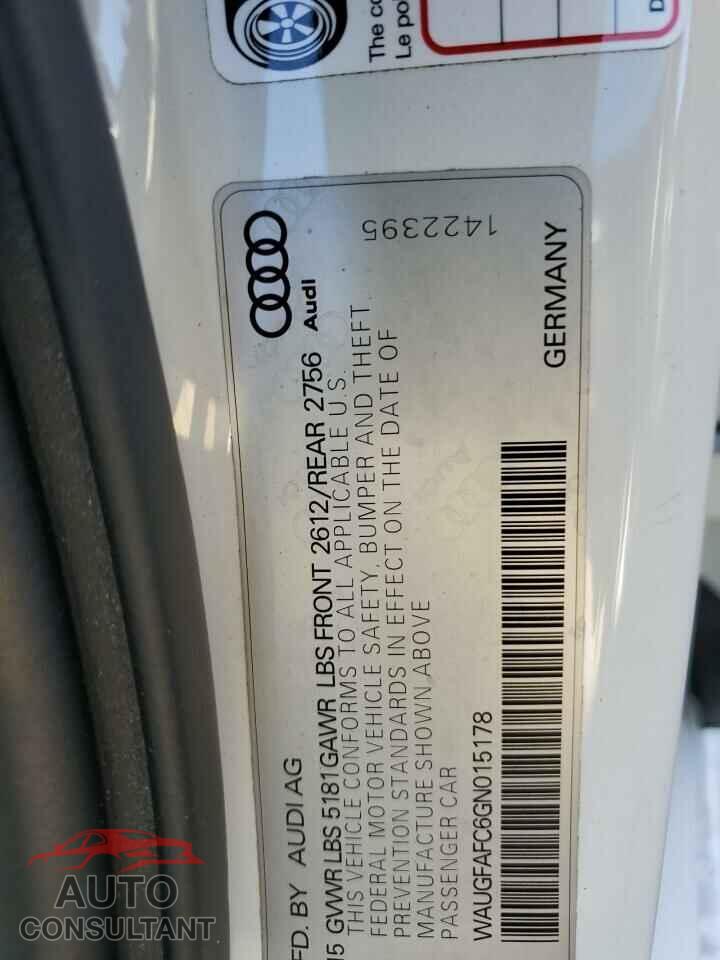 AUDI A6 2016 - WAUGFAFC6GN015178