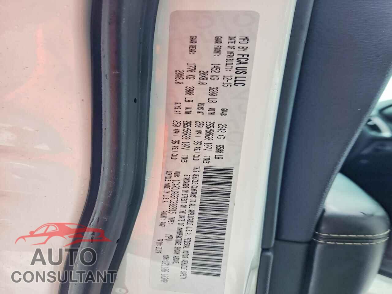 DODGE DURANGO 2015 - 1C4RDJAG6FC202815