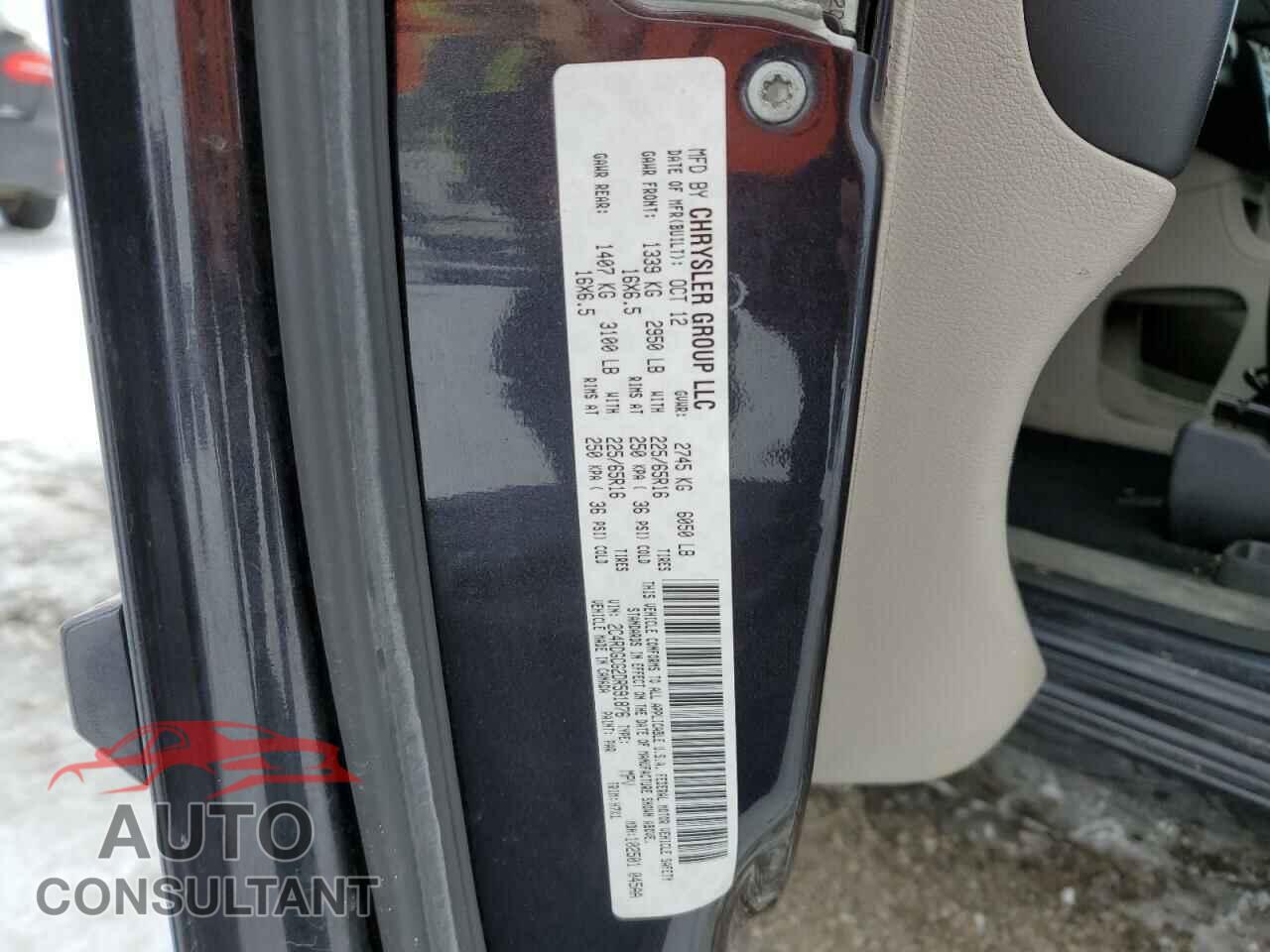 DODGE CARAVAN 2013 - 2C4RDGCG2DR591876