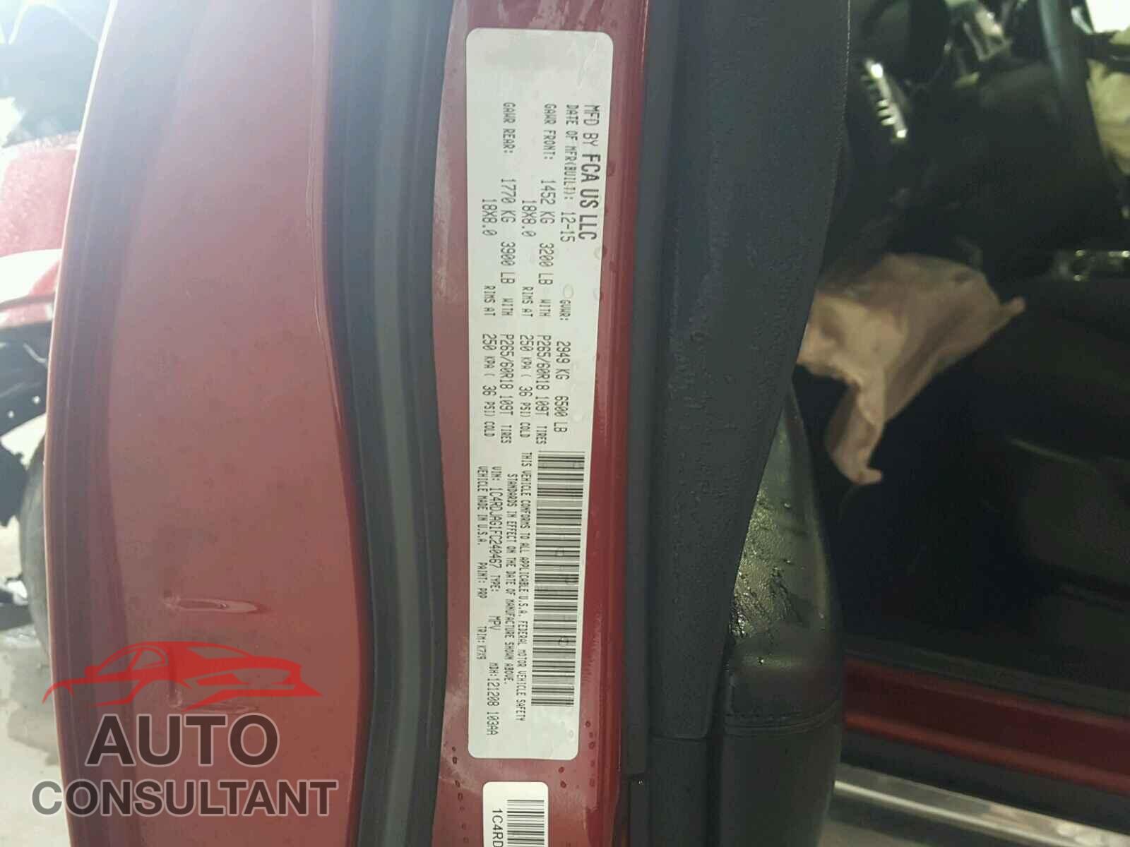 DODGE DURANGO SXT 2015 - 1C4RDJAG1FC240467